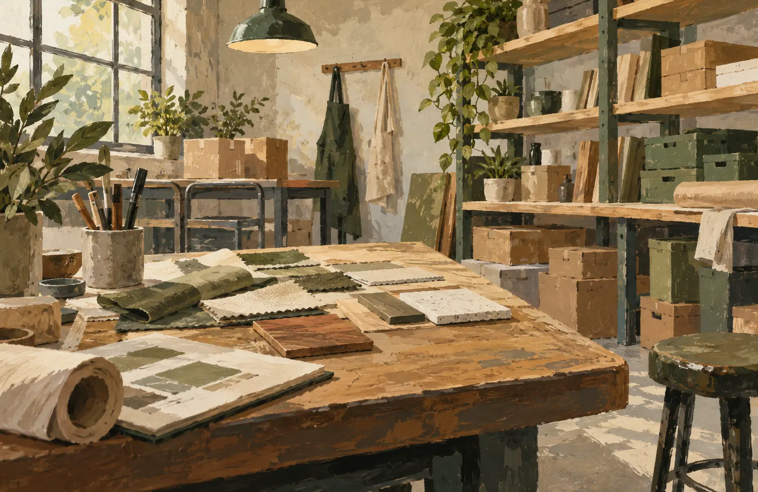 Illustration of growing businesses and their working space